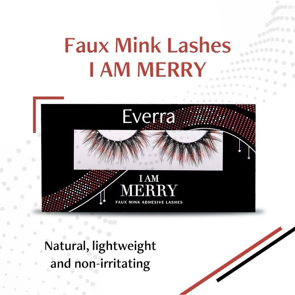 EVERRA’S FIRST COLORED FAUX MINK LASHES “I AM MERRY” - BRAND NEW in the box!